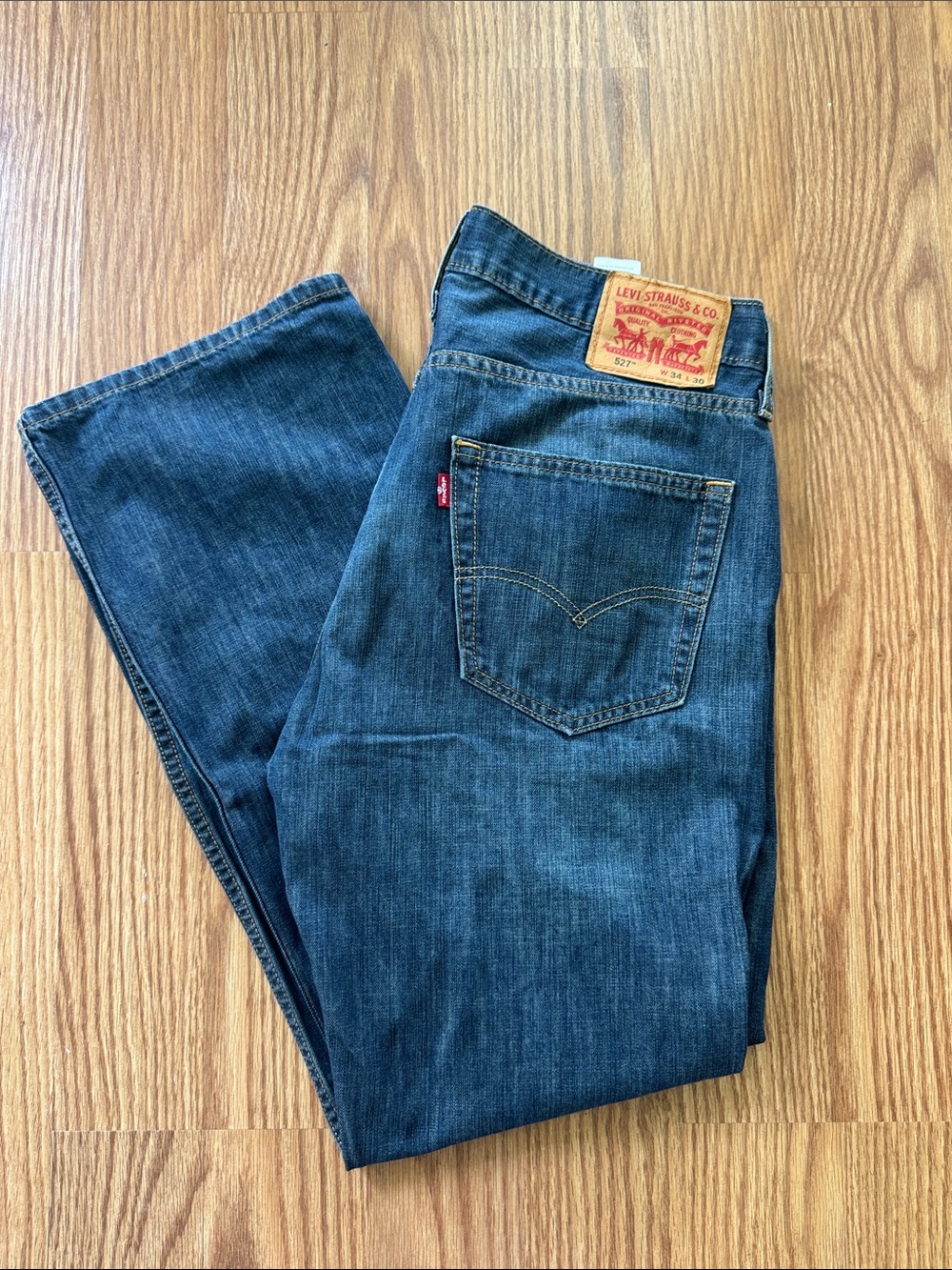 Levi's Men's Dark Blue Straight Leg Jeans waterless